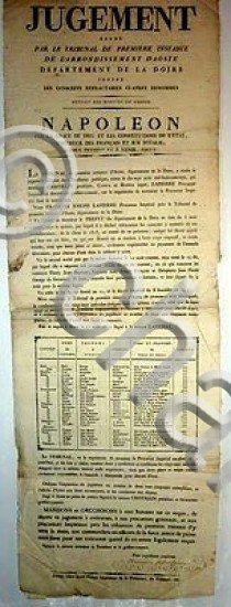 Documento Decreto Napoleone - Sentenza Renitenti Leva dopo Chiamata - …