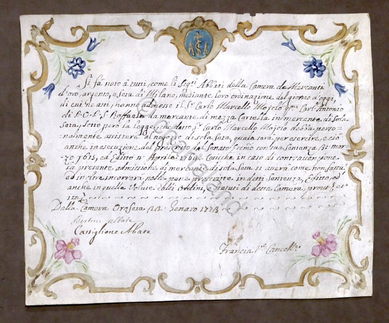 Ducato di Milano - Camera dei Mercanti - Licenza di …