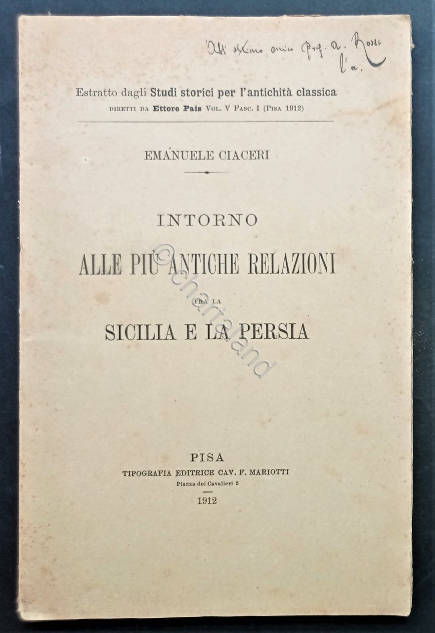 E. Ciaceri - Intorno alle piu antiche relazioni fra la …