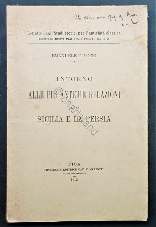 E. Ciaceri - Intorno alle piu antiche relazioni fra la …