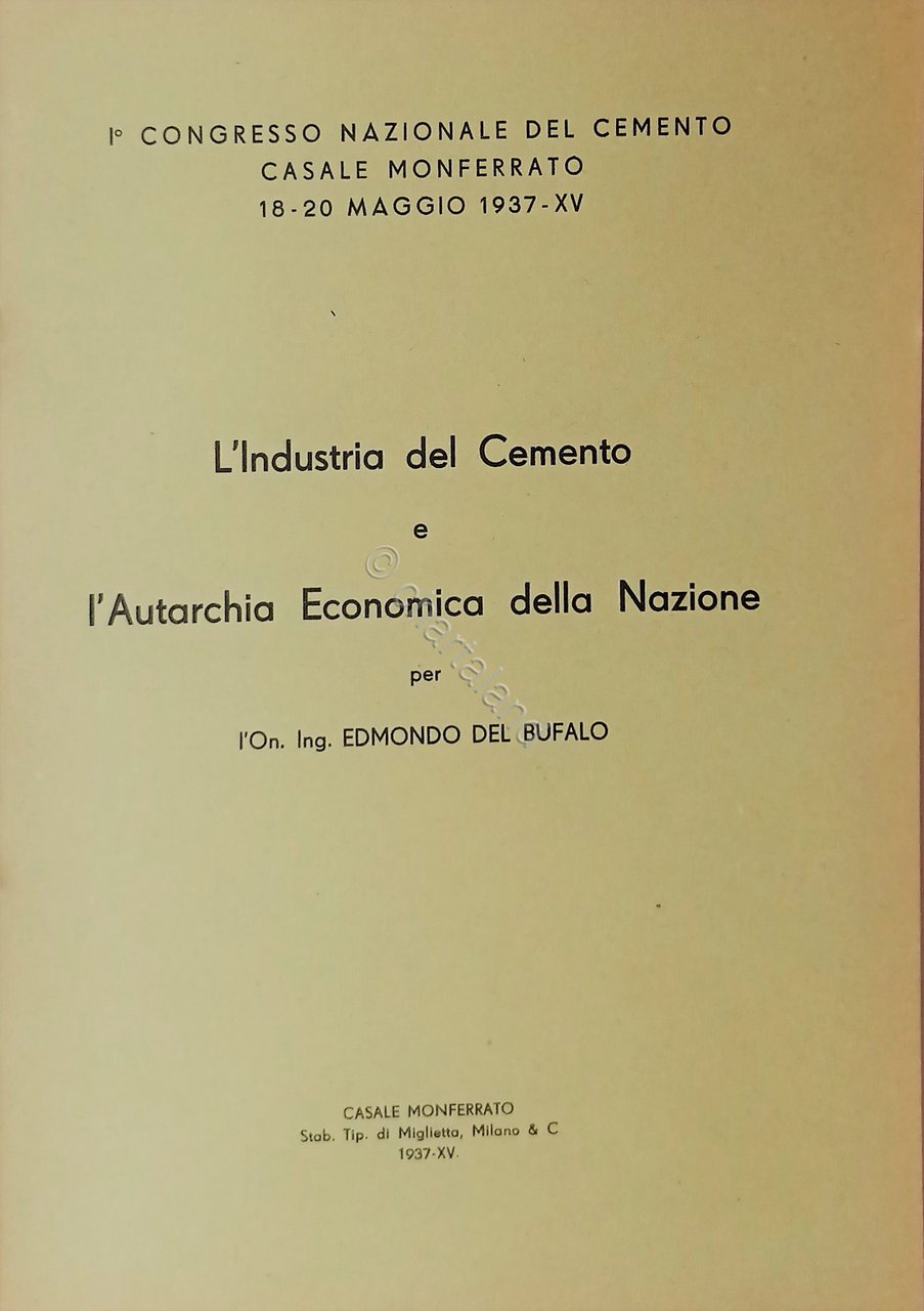 E. Del Bufalo - L'Industria cemento e l'autarchia economica della …