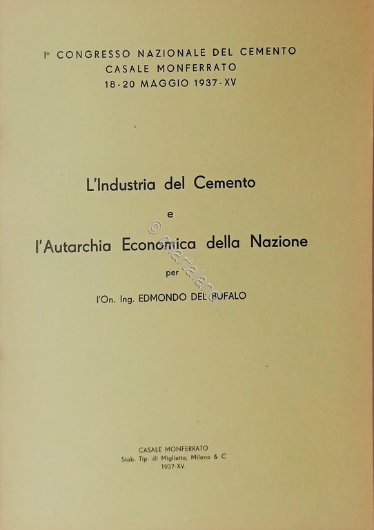 E. Del Bufalo - L'Industria cemento e l'autarchia economica della …