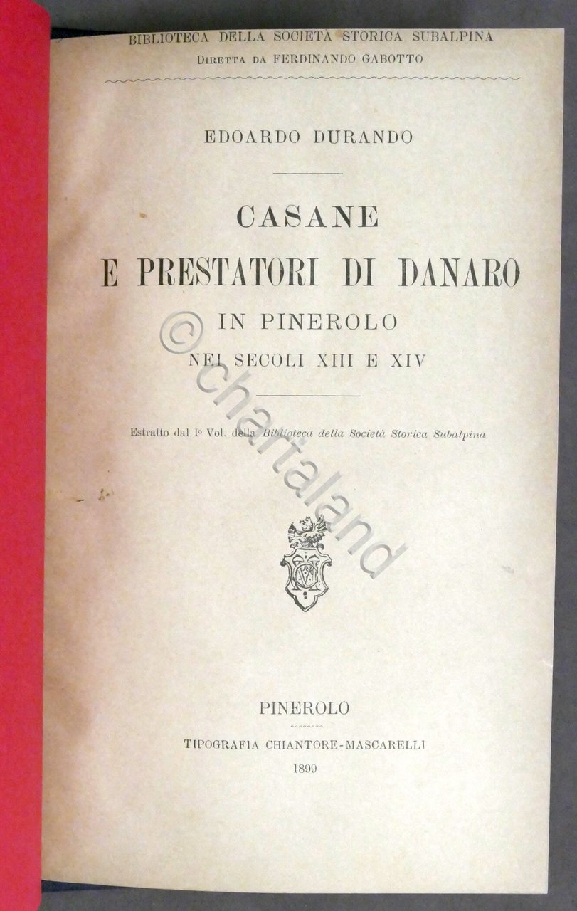 E. Durand - Casane e prestatori di danaro in Pinerolo … | Immagine principale