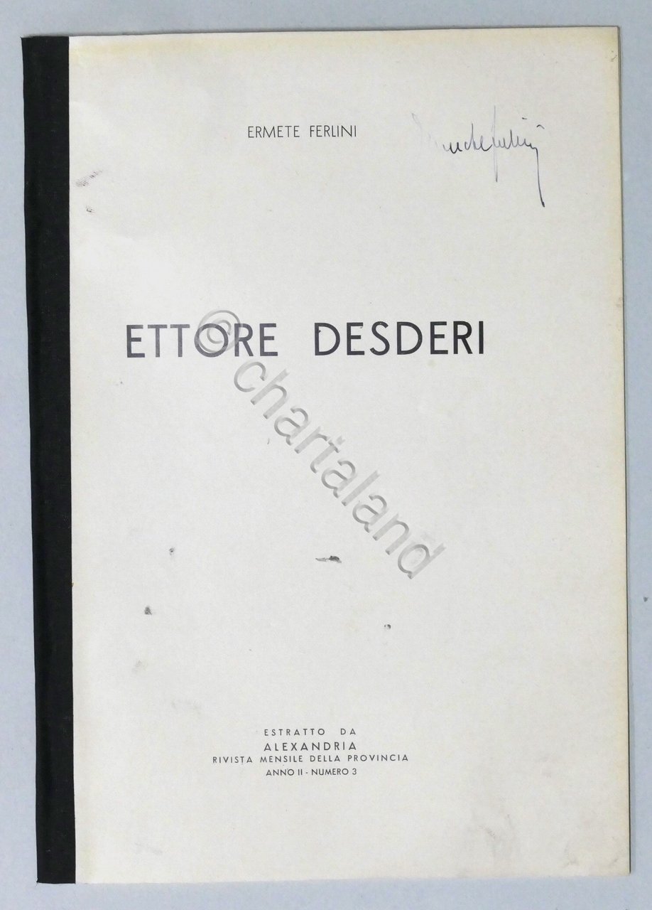 E. Ferlini - Ettore Desderi - Estratto dalla rivista Alexandria …