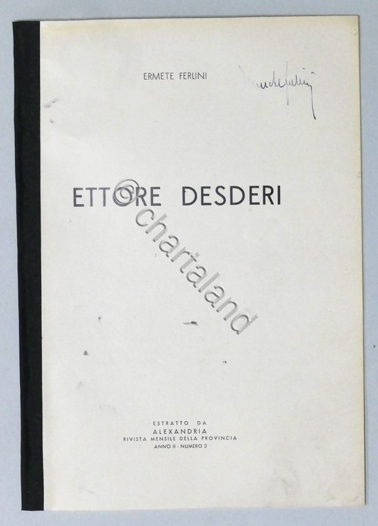 E. Ferlini - Ettore Desderi - Estratto dalla rivista Alexandria …