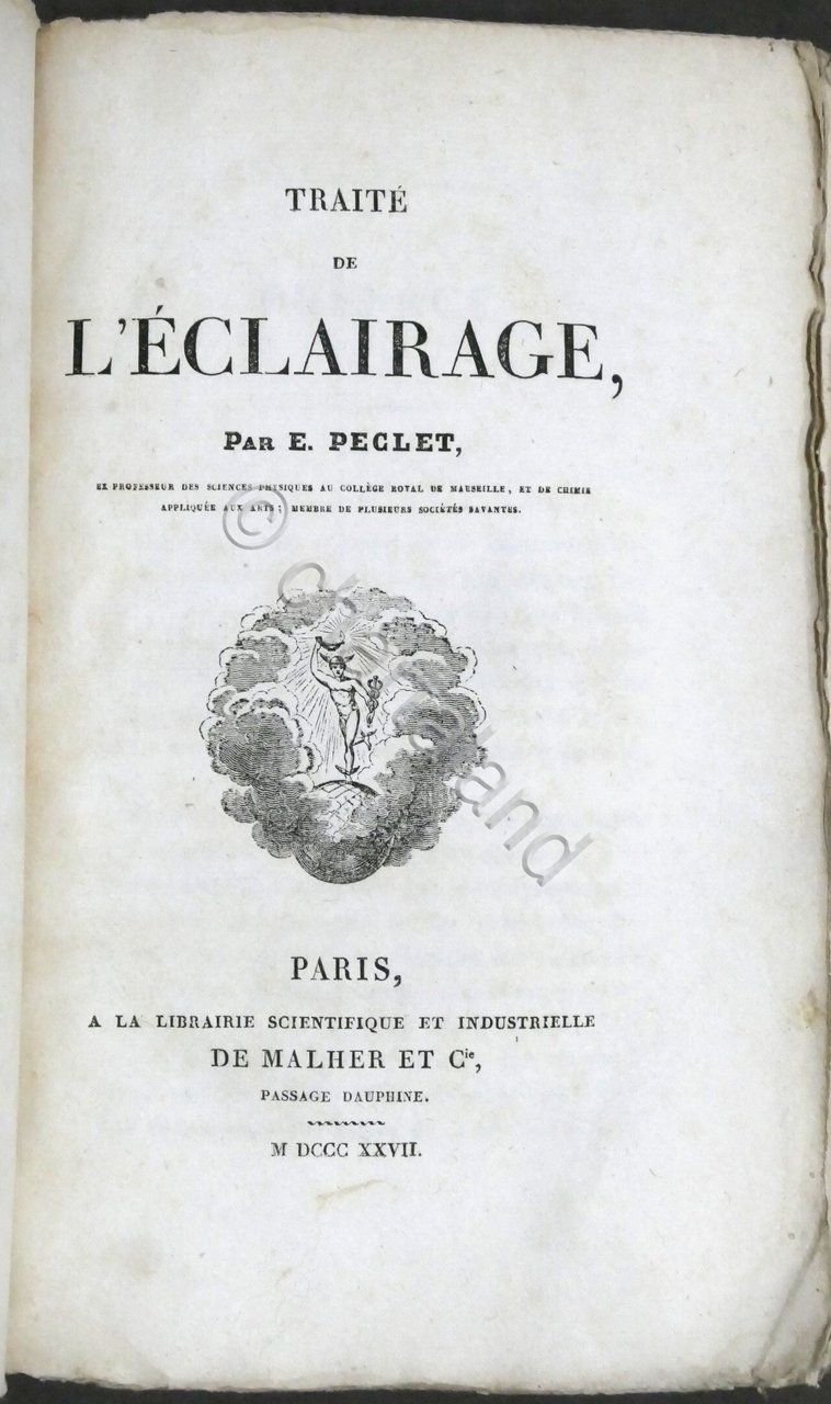 E. Peclet - Traité de l'éclairage - ed. 1827