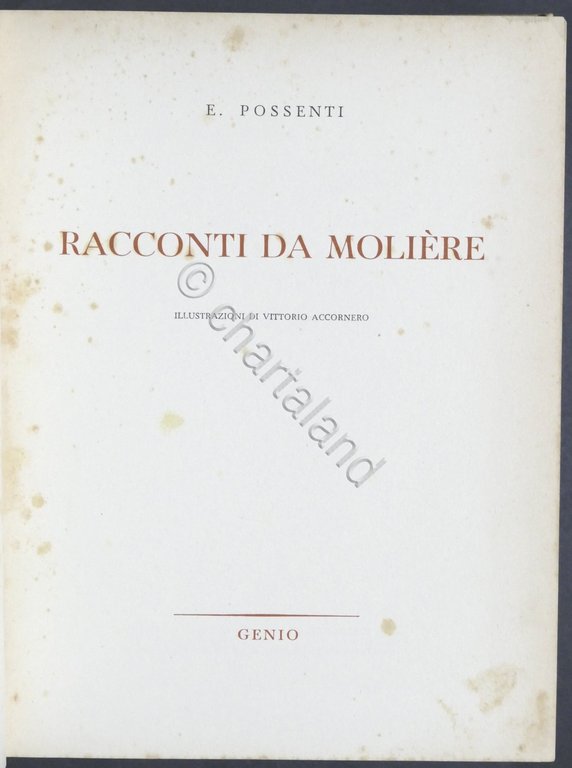 E. Possenti - Racconti da Molière - Illustrazioni di V. …