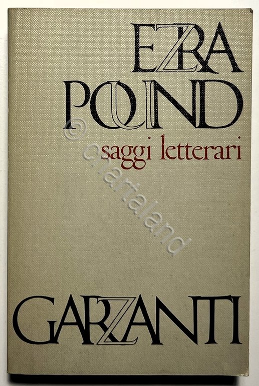E. Pound - Saggi letterari - ed. 1973