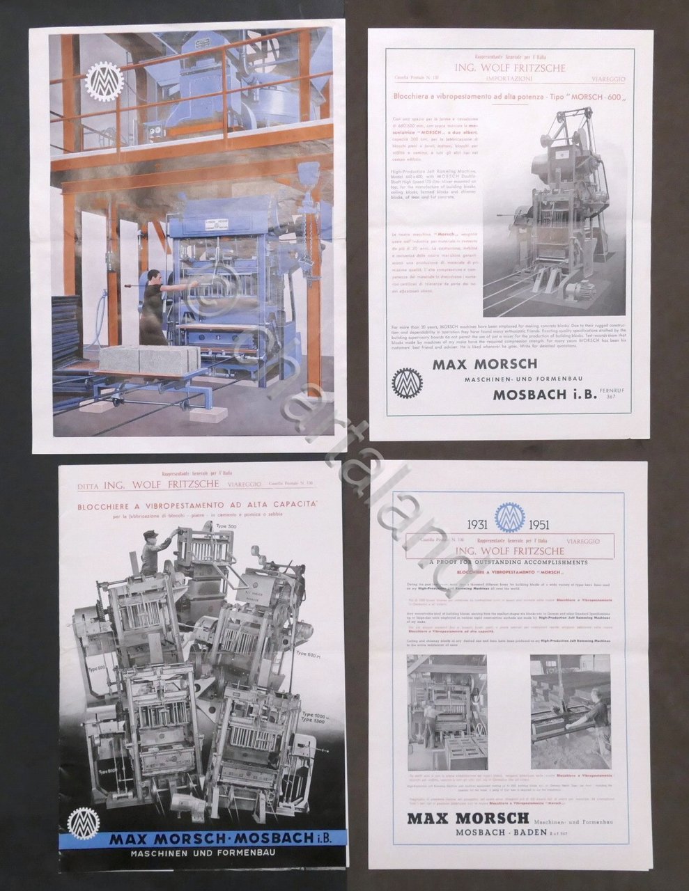 Edilizia - Lotto 4 brochure Max Morsch - Blocchiere a …