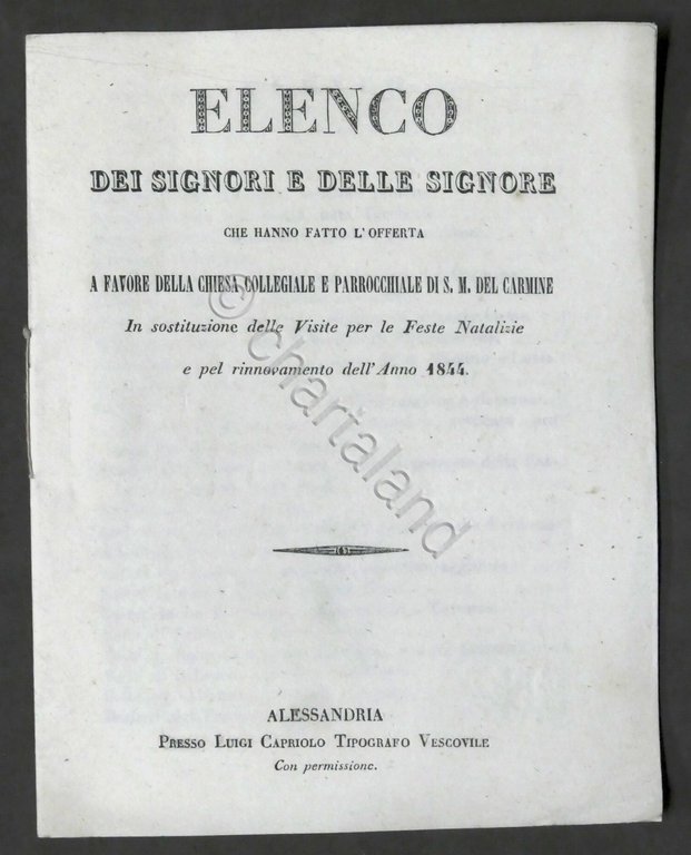 Elenco donatori offerta Chiesa di S. M. del Carmine - …