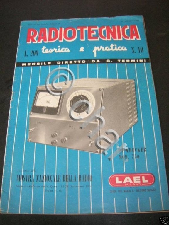 Elettronica - Radiotecnica Teorica Pratica - Mostra Naz. Radio - …
