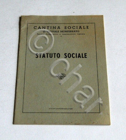 Enologia - Cantina Sociale di Vignale Monferrato - STATUTO SOCIALE …