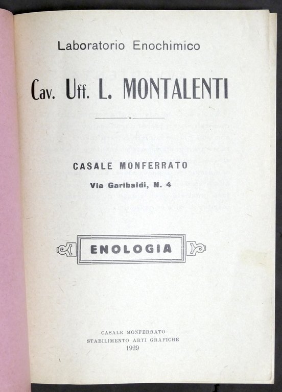 Enologia - Laboratorio Enochimico L. Montalenti - Casale - 1^ …