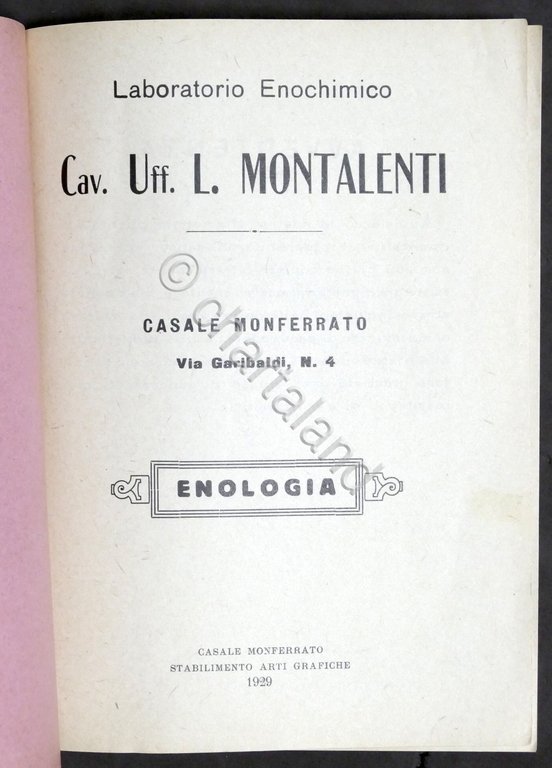 Enologia - Laboratorio Enochimico L. Montalenti - Casale - 1^ …