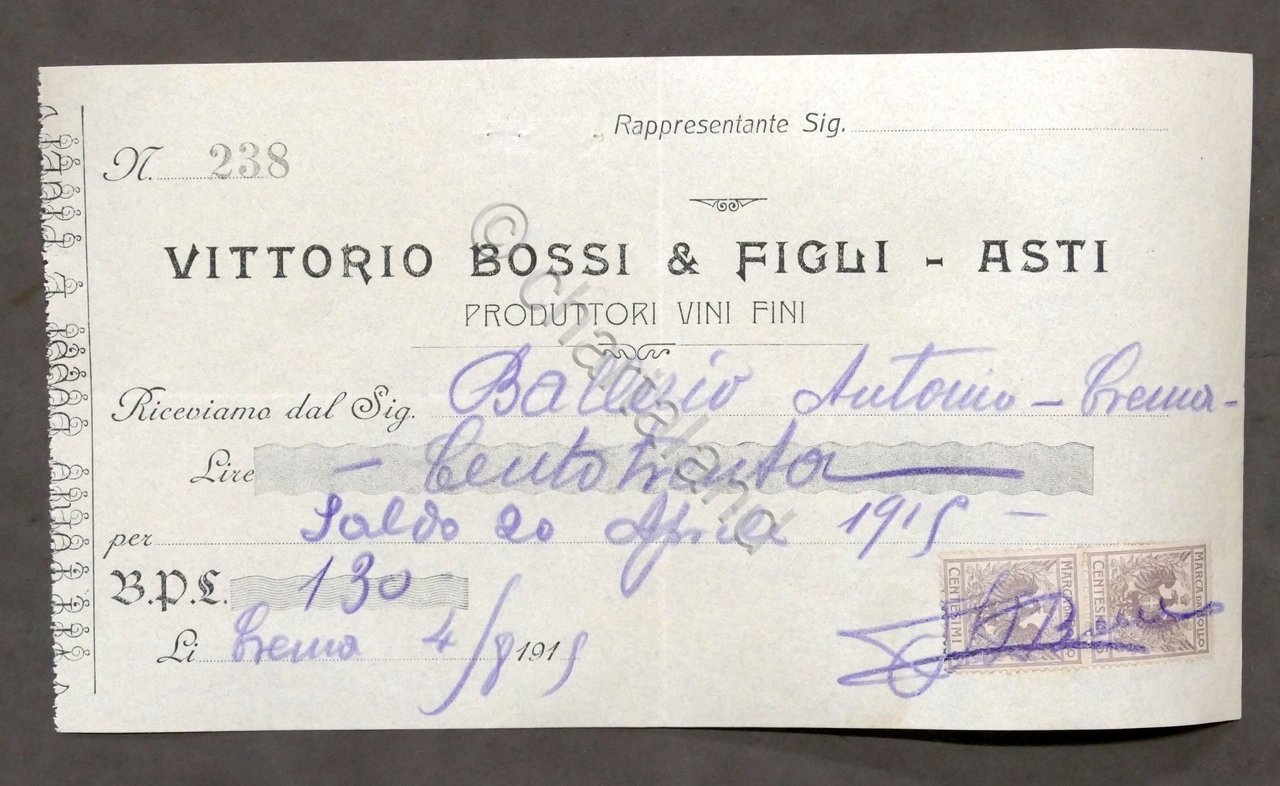 Enologia - V. Bossi & Figli - Asti - Produttori … | Immagine principale