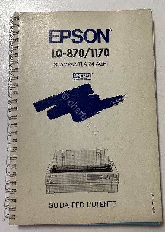 EPSON LQ-870/1170 stampanti a 24 aghi - Guida per l'utente …