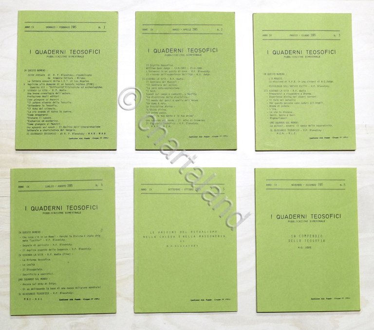 Esoterismo - I quaderni teosofici - Anno IX completo - …