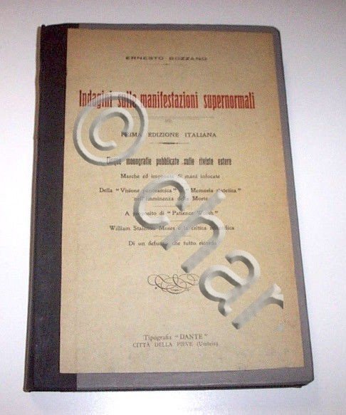 Esoterismo Bozzano - Indagini sulle manifestazioni supernormali 1^ ed. 1934 | Immagine Gallery 2