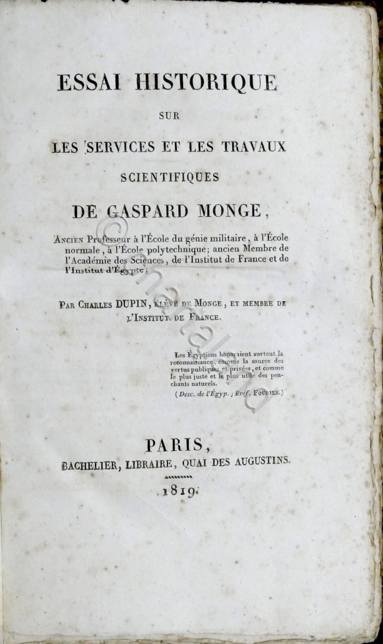 Essai historique sur les services et les travaux scientifiques de …