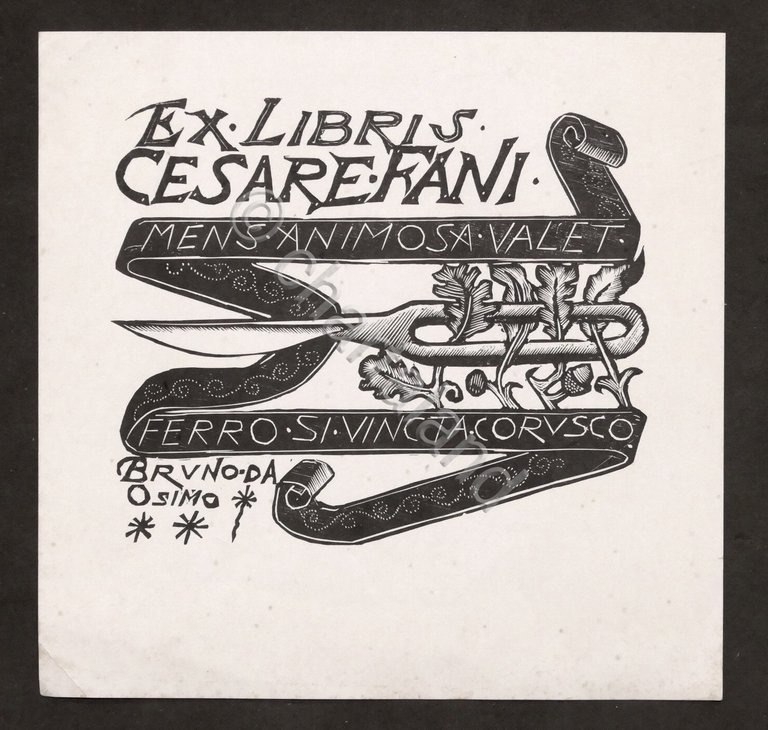 Ex Libris di Bruno da Osimo - Cesare Fani