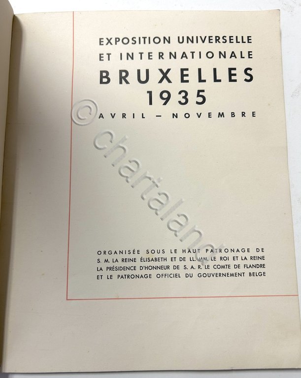 Exposition universelle et internationale Bruxelles - ed. 1935