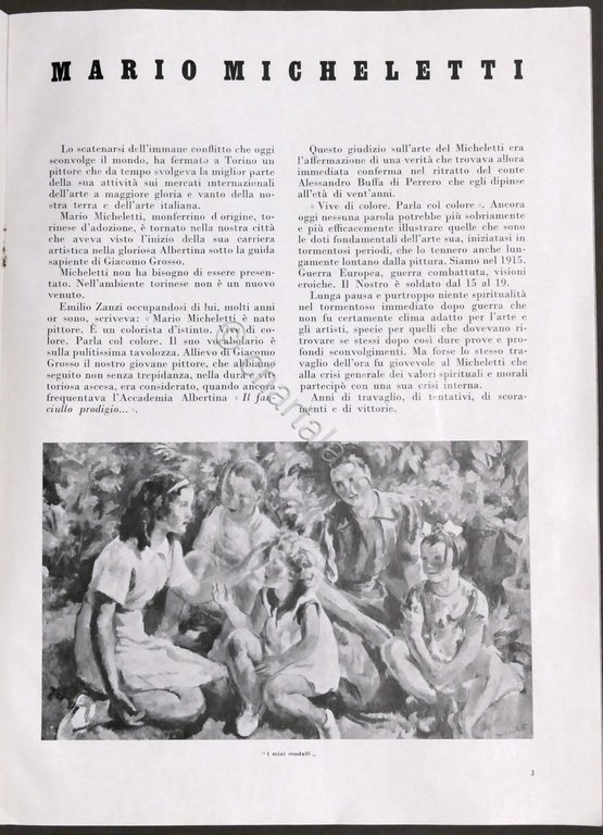 F. Brosio - Mario Micheletti (Pittore) - 1942 | Immagine Gallery 2