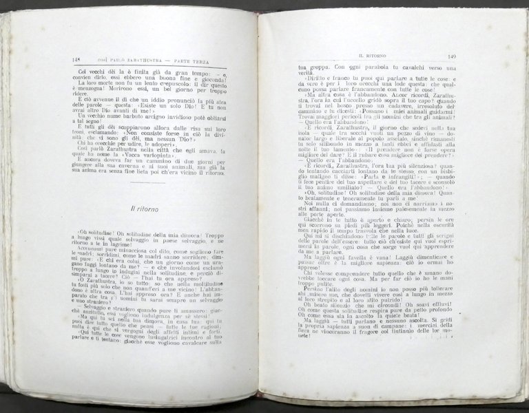 F. Nietzsche - Cosi parlo Zarathustra - Un libro per …