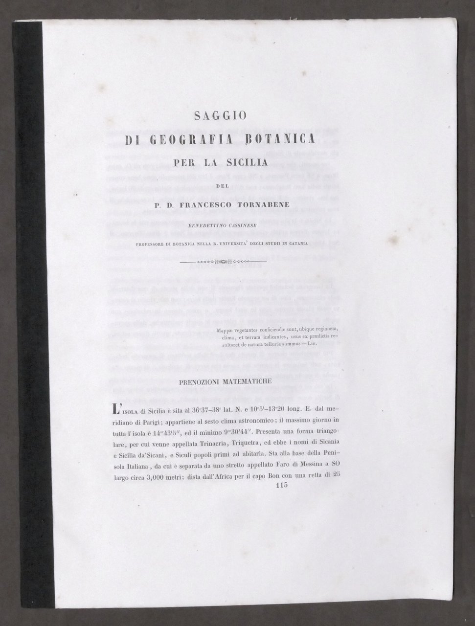 F. Tornabene - Saggio di Geografia Botanica per la Sicilia …