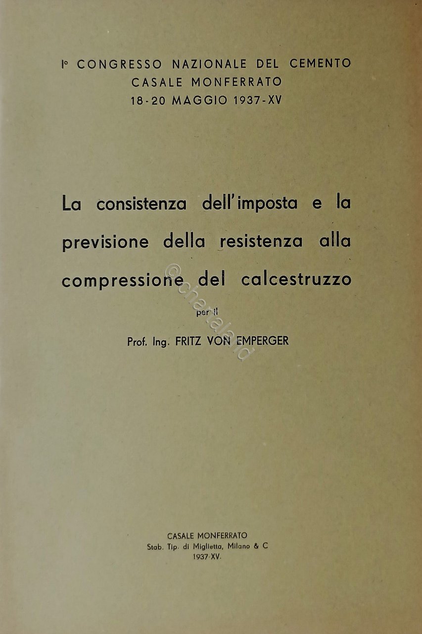 F. von Emperger - Consistenza imposta e compressione del calcestruzzo …