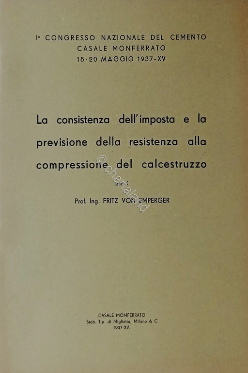 F. von Emperger - Consistenza imposta e compressione del calcestruzzo …