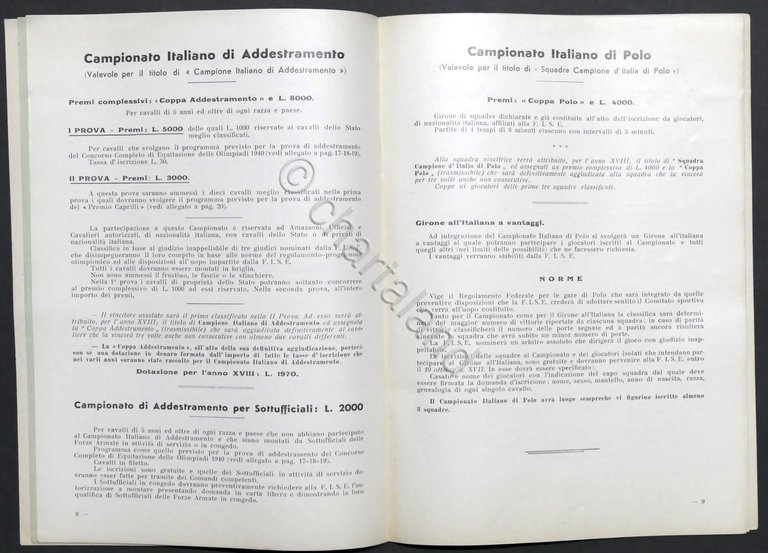 Federazione Sports Equestri - Campionati Equestri Nazionali - Programma - …