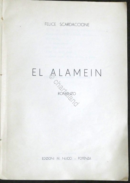 Felice Scardaccione - El Alamein - Romanzo - 1^ ed. … | Immagine Gallery 2
