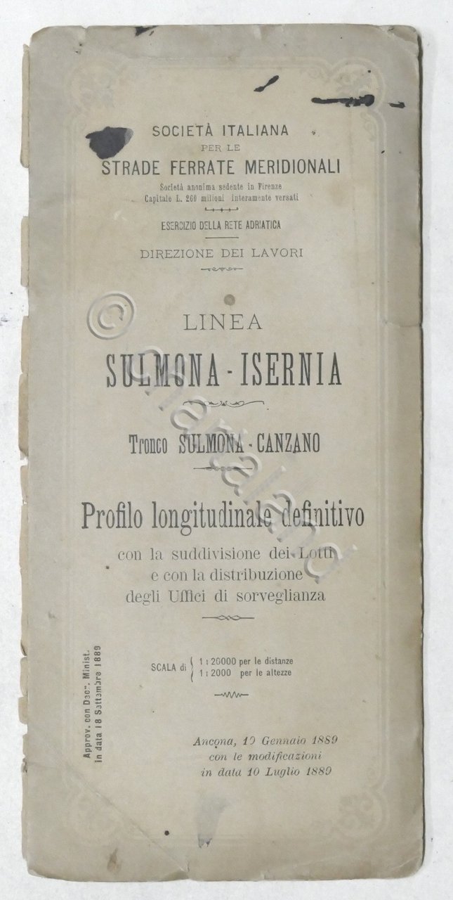 Ferrovie - Linea Sulmona - Canzano: Profilo longitudinale definitivo - …