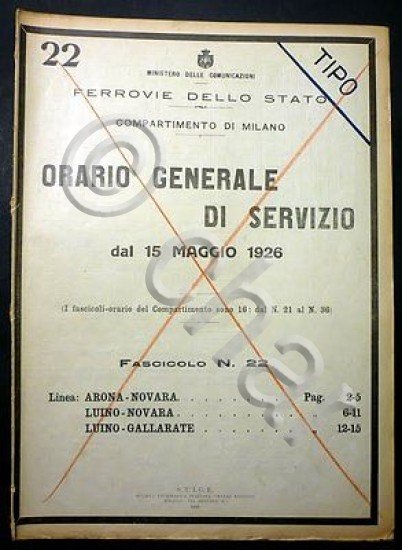 Ferrovie - Orario Generale Servizio - Linea Arona Novara Luino …