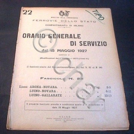 Ferrovie - Orario Generale Servizio - Linea Arona Novara Luino …