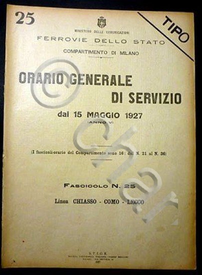 Ferrovie - Orario Generale Servizio - Linea Chiasso Como LEcco …
