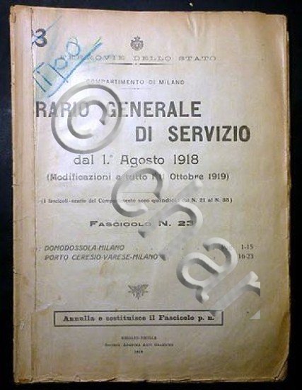 Ferrovie - Orario Generale Servizio - Linea Domodossola Milano Varese …