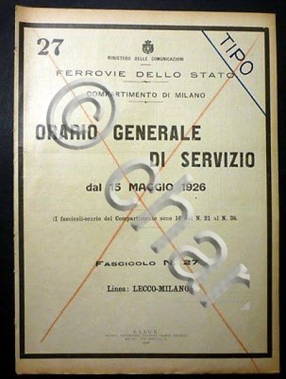 Ferrovie - Orario Generale Servizio - Linea Lecco Milano - …