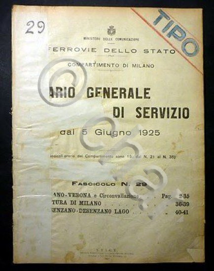 Ferrovie - Orario Generale Servizio - Linea Milano Verona Desenzano …