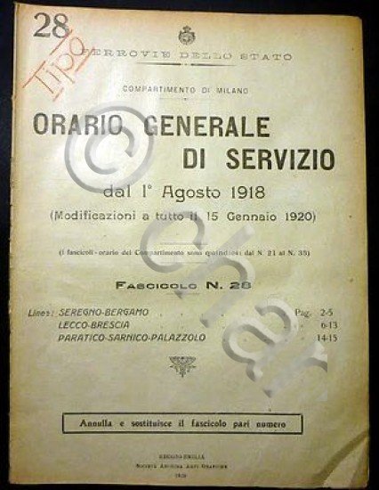 Ferrovie - Orario Generale Servizio - Linea Seregno Bergamo Lecco …