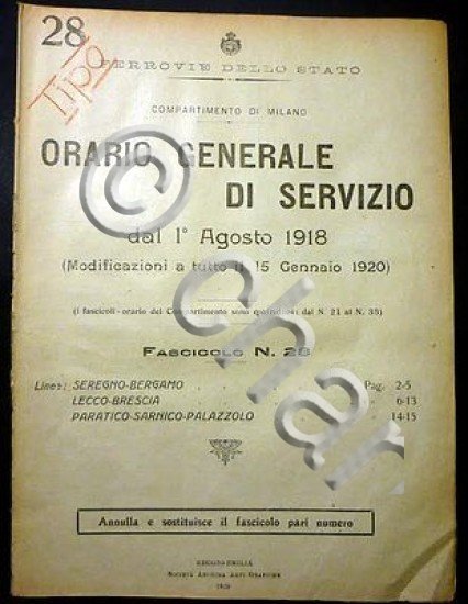 Ferrovie - Orario Generale Servizio - Linea Seregno Bergamo Lecco …