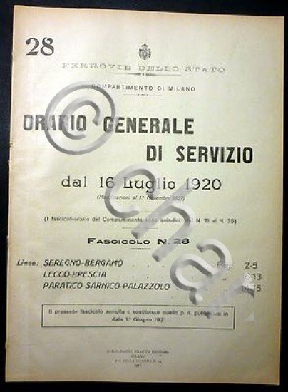 Ferrovie - Orario Generale Servizio - Linea Seregno Bergamo Lecco …