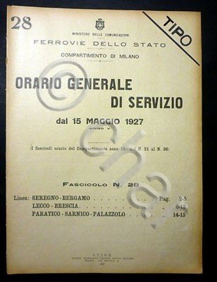 Ferrovie - Orario Generale Servizio - Linea Seregno Bergamo Lecco …