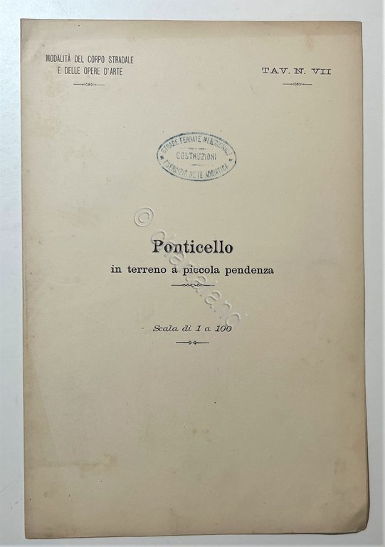 Ferrovie - Ponticello in terreno a pendenza, Tavola N. VII …