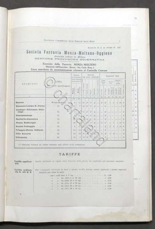 Ferrovie - Prontuario servizi cumulativi e corrispondenza trasporti cose - …