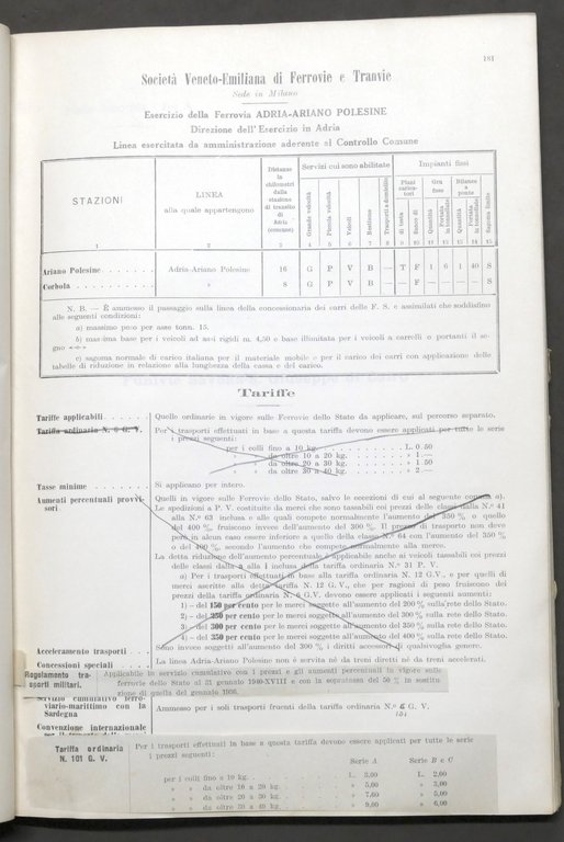 Ferrovie - Prontuario servizi cumulativi e corrispondenza trasporti cose - …