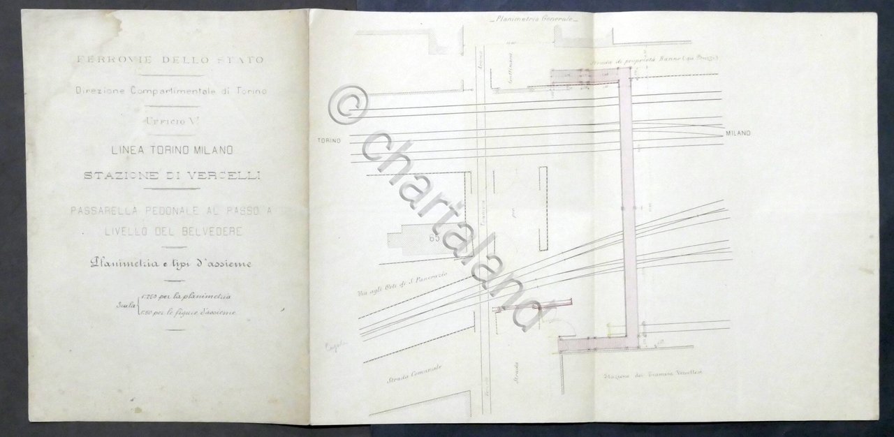 Ferrovie - Stazione di Vercelli - Passerella pedonale - Planimetria …