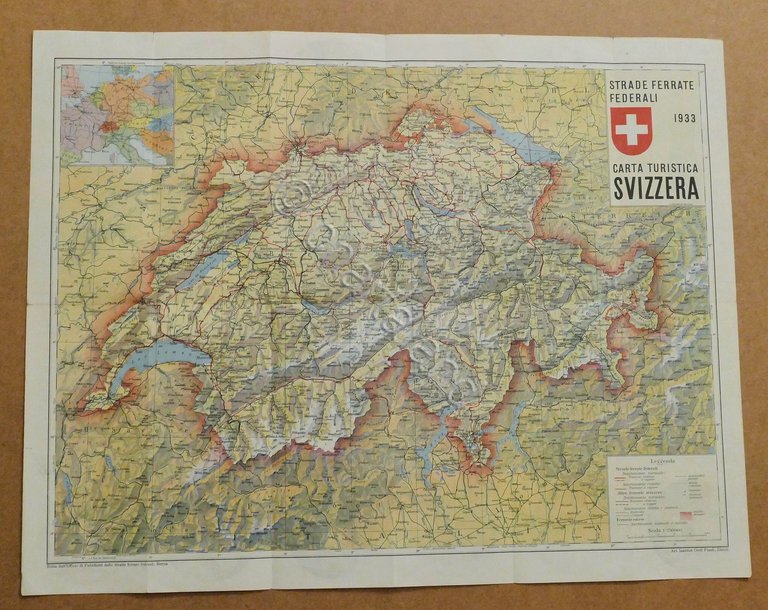 Ferrovie Federali svizzere - Carta turistica della Svizzera - anni …