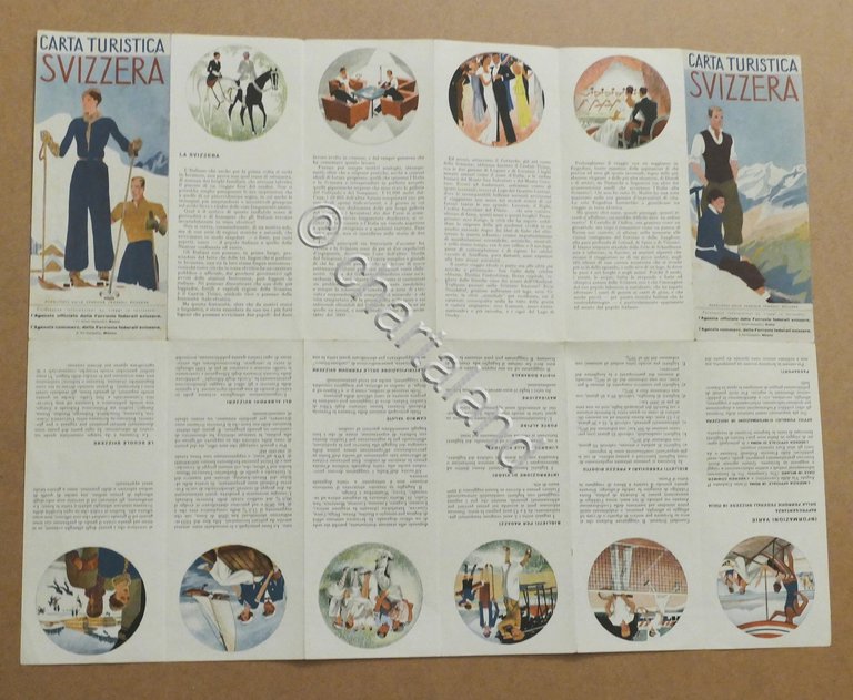 Ferrovie Federali svizzere - Carta turistica della Svizzera - anni …