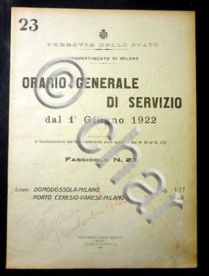Ferrovie Orario Generale Servizio - Linea Domodossola Milano Ceresio Varese …